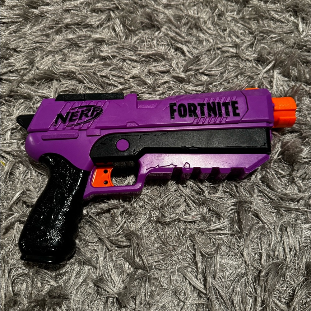 Hasbro NERF Fortnite DP-E Dart Blaster Gun Purple Pistol Toy Tested Successfully
